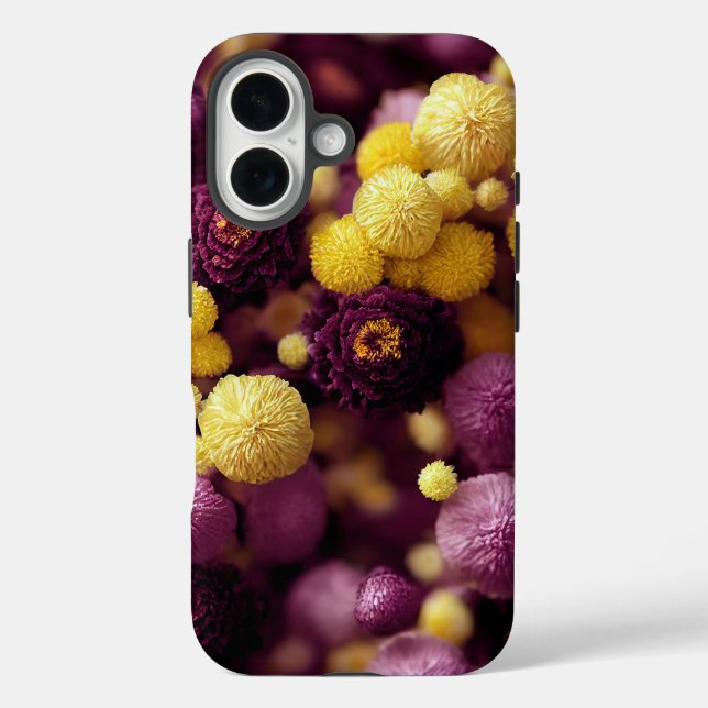 Niedliche Lila und gelbe Blumen Handy Case (Rückseite)