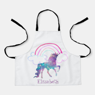Niedliche Lila Zauberei, Regenbogen Schürze