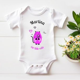 Niedliche Lilatkatze Baby Strampler