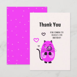 Niedliche Lilatkatze Dankeskarte