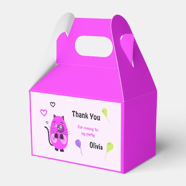 Niedliche Lilatkatze Geschenkschachtel (Vorderseite)