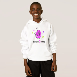 Niedliche Lilatkatze Hoodie