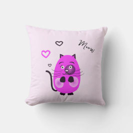 Niedliche Lilatkatze Kissen