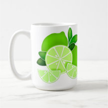 Niedliche Limes Limone Scheiben Sonniges Zitrusmus