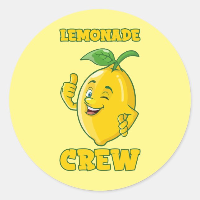Niedliche Limonade-Crew Runder Aufkleber (Vorderseite)
