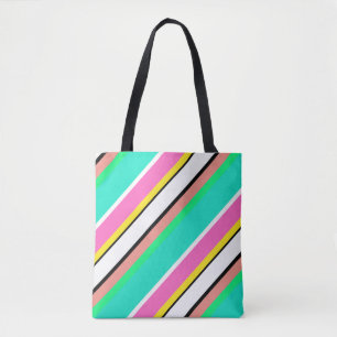 Niedliche Linie Grün-Rosa-Taschen-Tasche Tasche