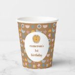 Niedliche Lion Baby Kids Animal Custom Birthday Pa Pappbecher<br><div class="desc">Niedliche Lion Baby Kids Animal Custom 1 Birthday Party Paper Cups</div>