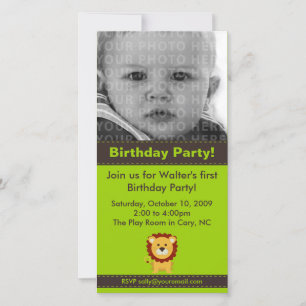 Niedliche Lion Birthday Party Fotokarte