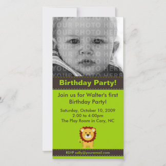 Niedliche Lion Birthday Party Fotokarte