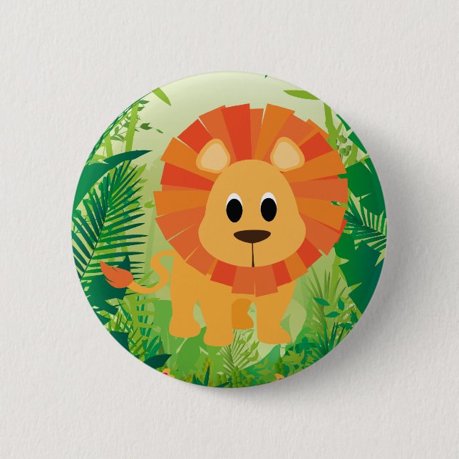 Niedliche Lion Button (Vorderseite)