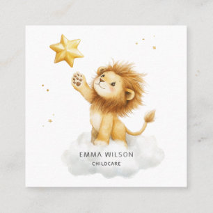 Niedliche Lion Chilcare Business Card Quadratische Visitenkarte