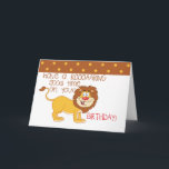 Niedliche Lion Kids Happy Birthday Cards Karte<br><div class="desc">Senden Sie eine niedliche Geburtstagsbotschaft an die Kinder mit unseren niedlichen Löwen-Themenkarten mit dem Sprichwort, haben Sie eine gute Geburtstagszeit. Die Geburtstagskarten dieser Kinder können mit Ihrer eigenen Geburtstagsbotschaft personalisiert werden.</div>