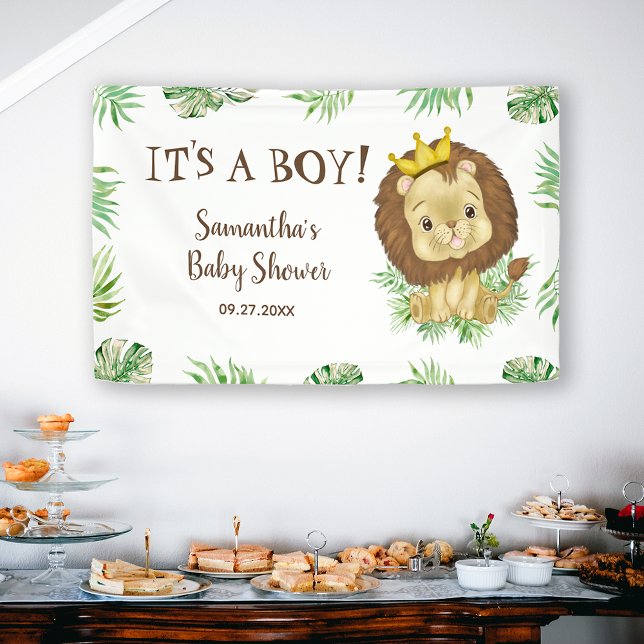 Niedliche Lion King Baby Dusche Thema Es ist ein J Banner (Von Creator hochgeladen)