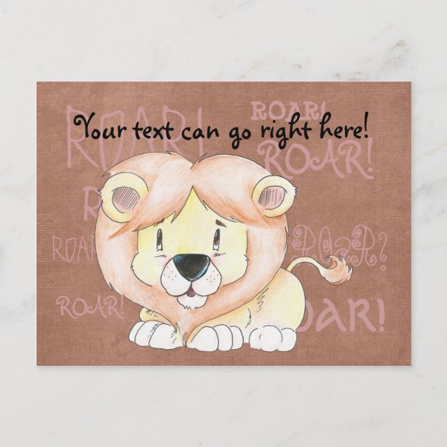 Niedliche Lion Postkarte (Vorderseite)