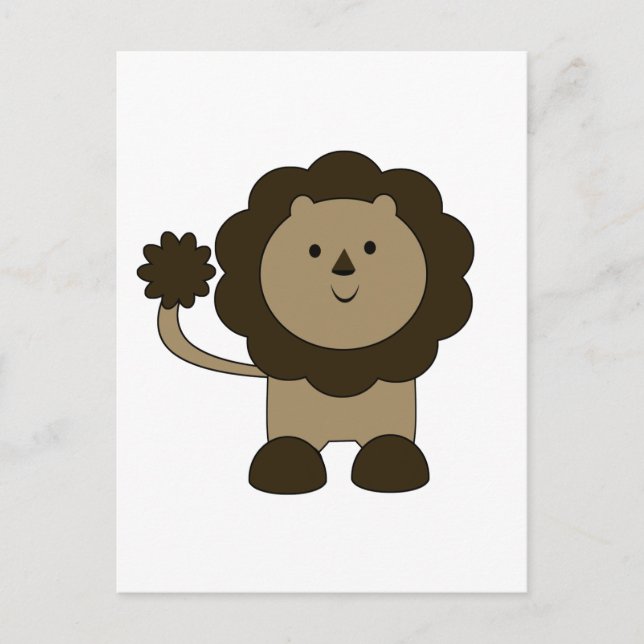 Niedliche Lion Postkarte (Vorderseite)