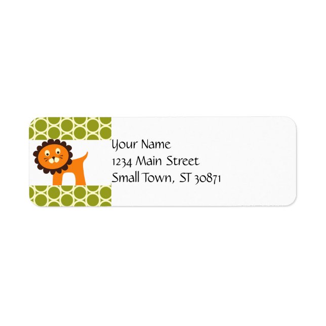 Niedliche Lion über Grüne Muster Geschenke für Kin (Vorne)