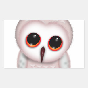 Niedliche Little Owl Illustration Rechteckiger Aufkleber