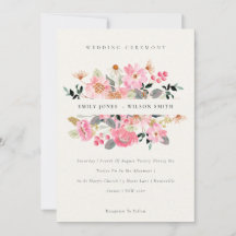 Niedliche Live-Rosa-Hochzeitsfeier mit floralen Fa