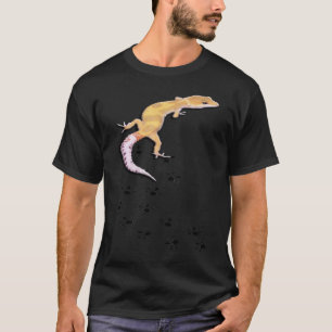 Niedliche Lizard Reptile mit Tracks Klettern Gecko T-Shirt