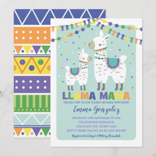 Niedliche Llama Baby Dusche Alpaca Baby Boy Llama  Einladung