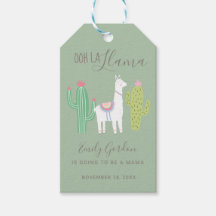 Niedliche Llama Baby Dusche Succules Junge Grün
