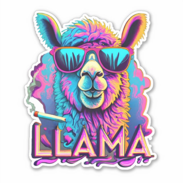 Niedliche Llamas-Aufkleber Aufkleber (Vorderseite)