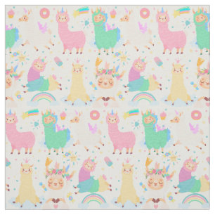 Niedliche Llamas Stoff