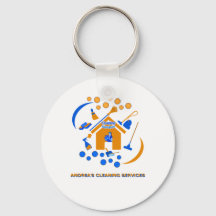 Niedliche Logos für trendy Orange- und Blue-Reinig