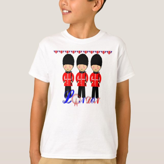 Niedliche London Guards Themed Design T-Shirt (Vorderseite)