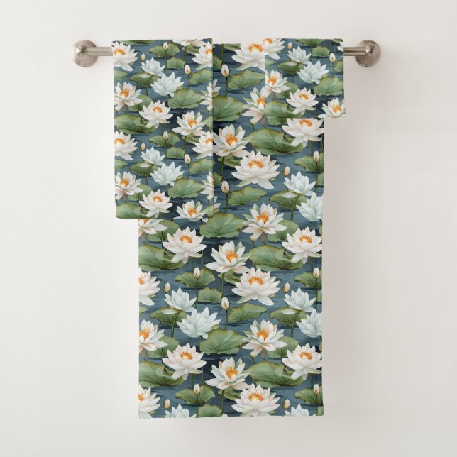 Niedliche Lotus-Blume Badhandtuch Set (Insitu)