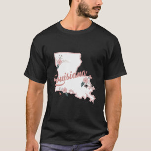 Niedliche Louisiana Staat Floral Rose T-Shirt