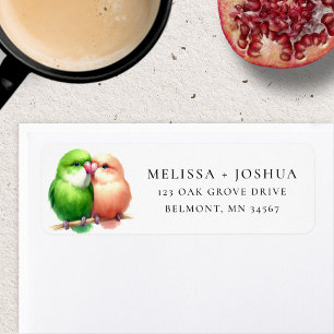 Niedliche Love Bird Pair Rücksendeadresse