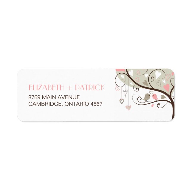 Niedliche Lovebirds - Hochzeitsplattform in Grau u (Vorne)