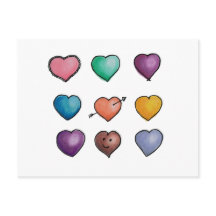 Niedliche Lovehearts Postkarte