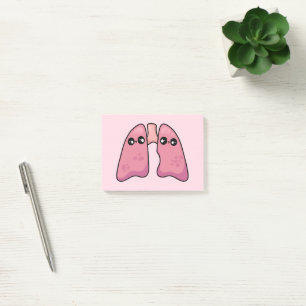 Niedliche Lungen - Humanbiologie Post-it Klebezettel