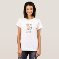 niedliche lustig wütende Katze im Shirt