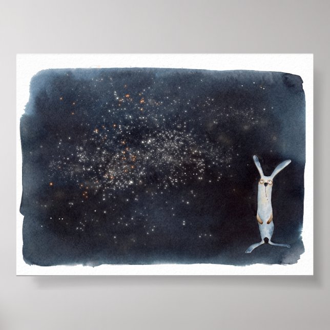 Niedliche, lustige Aquarellbilder Poster (Vorne)