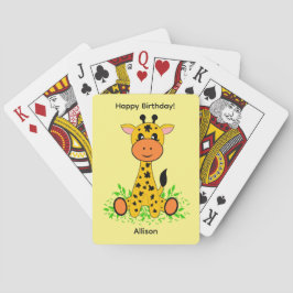 Niedliche lustige Babygiraffe Spielkarten