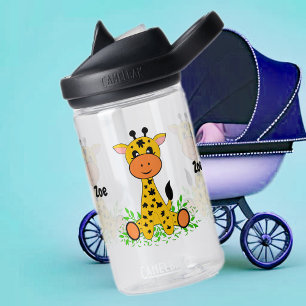 Niedliche lustige Babygiraffen Trinkflasche