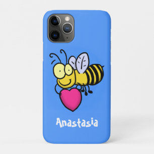 Niedliche lustige Biene mit Herz-Cartoon-Abbildung Case-Mate iPhone Hülle