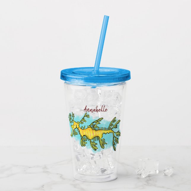 Niedliche, lustige Cartoon-Illustration eines Seed Acryltrinkbecher (Rückseite Ice)