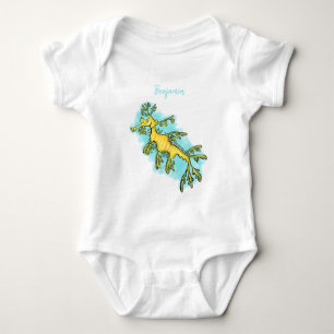 Niedliche, lustige Cartoon-Illustration eines Seed Baby Strampler