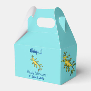 Niedliche, lustige Cartoon-Illustration eines Seed Geschenkschachtel