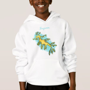 Niedliche, lustige Cartoon-Illustration eines Seed Hoodie