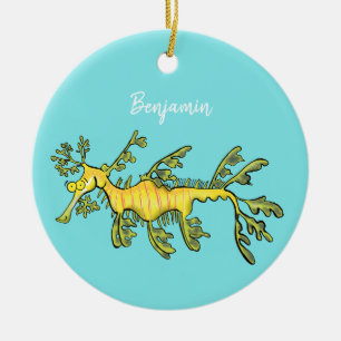 Niedliche, lustige Cartoon-Illustration eines Seed Keramik Ornament