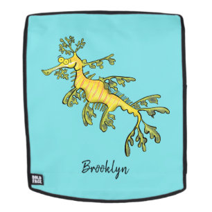 Niedliche, lustige Cartoon-Illustration eines Seed Rucksack