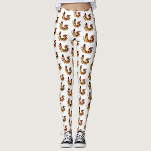 Niedliche lustige Centipez-Cartoon-Abbildung Leggings