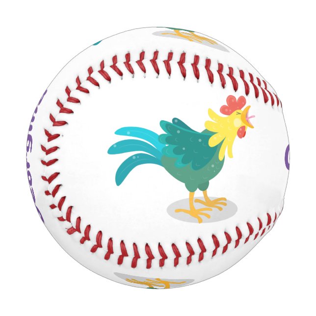 Niedliche lustige Crosshaufenillustrierung des Car Baseball (Vorderseite Links)