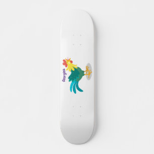 Niedliche lustige Crosshaufenillustrierung des Car Skateboard