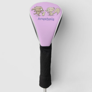 Niedliche lustige Eichhörnchen-Cartoon-Illustratio Golf Headcover